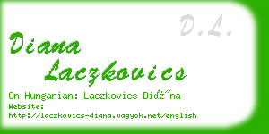 diana laczkovics business card